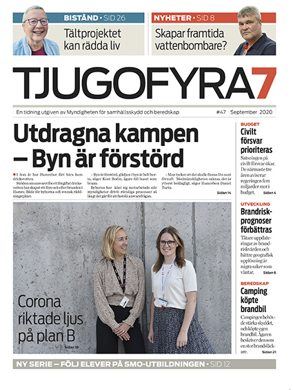 Omslag Tjugofyra7. Text: "Utdragna kampen - byn är förstörd".  
