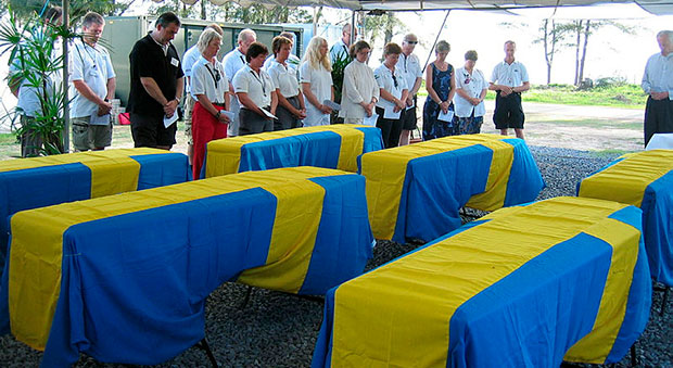 Totalt dog 543 svenskar i flodv&aring;gskatastrofen p&aring; annandagen 2004.