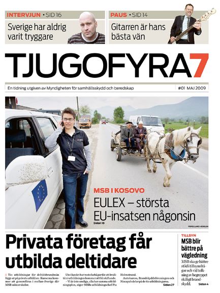 Omslag Tjugofyra7. Text: "Privata företag får utbilda deltidare".".
