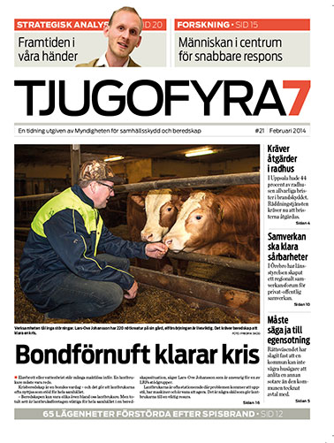 Omslag Tjugofyra7. Text: "Bondförnuft klarar kris".