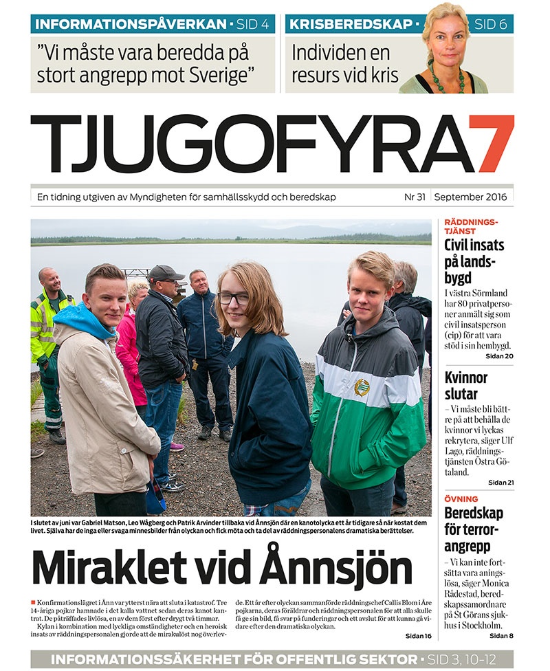 Omslag Tjugofyra7. Text: "Miraklet vid Ånnsjön".