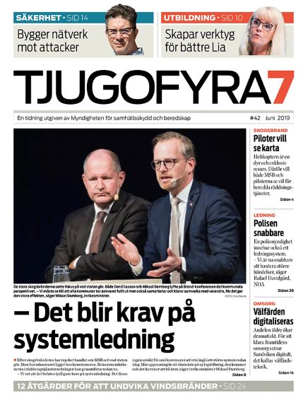 Omslag Tjugofyra7. Text: "-Det blir krav på systemledning".